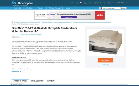 FilterMax® F3 & F5 Multi-Mode Microplate Readers from ...