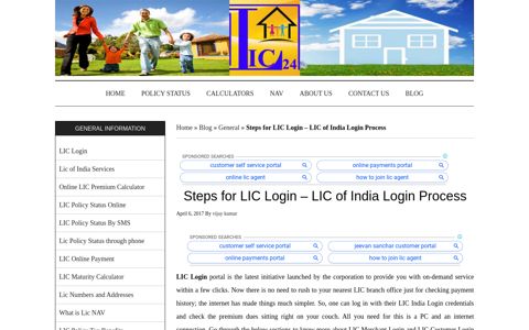 LIC Login Portal for New Users | Customer Login | Agent Login
