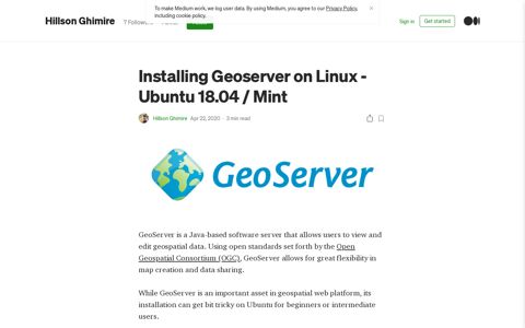 Installing Geoserver on Linux -Ubuntu 18.04 / Mint | by Hillson ...