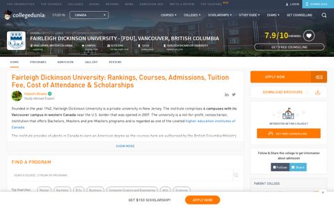 Fairleigh Dickinson University: Rankings, Courses ...