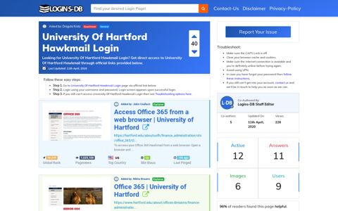University Of Hartford Hawkmail Login - Logins-DB
