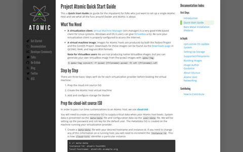 Project Atomic Quick Start Guide — Project Atomic