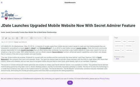 JDate Launches Upgraded Mobile Website Now With Secret ...