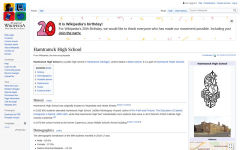 Hamtramck High School - Wikipedia