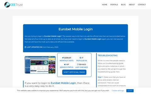 Eurobet Mobile Login - Find Official Portal - CEE Trust