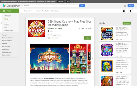 GSN Grand Casino – Play Free Slot Machines Online - Apps ...