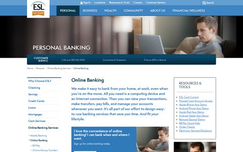 Online Banking | ESL Federal Credit Union