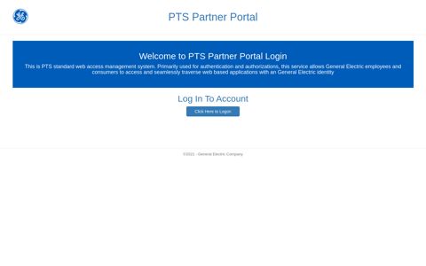 PTS Partner Portal - Log in - GE Power