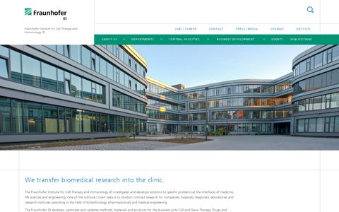 Fraunhofer Institute for Cell Therapy and Immunology IZI ...
