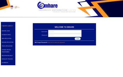 University of Zimbabwe Student Registration :: Users - emhare