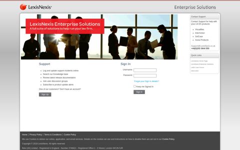 LexisNexis Enterprise Solutions - Customer Support Portal