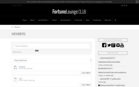 Member Directory | The Fortune Lounge Club