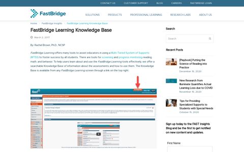 FastBridge Learning Knowledge Base - FastBridge