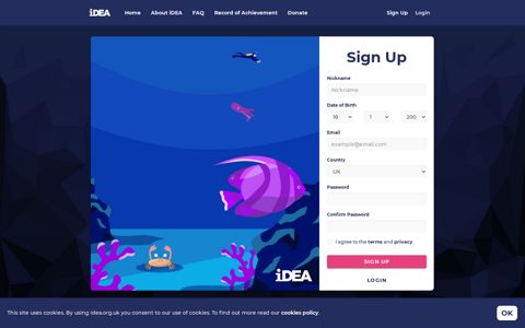 Sign up for free | iDEA