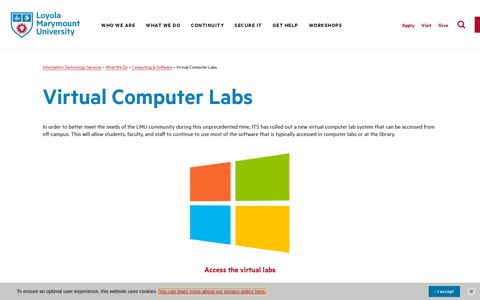 Virtual Computer Labs - Loyola Marymount University