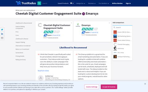 Cheetah Digital Customer Engagement Suite vs Emarsys ...