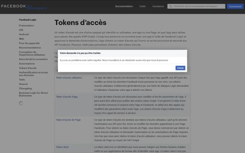 Access Tokens - Facebook Login - Facebook for Developers
