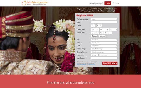 Jain Matrimony, Jain Matrimonial, jainmatrimony.com