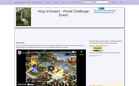 King of Avalon - Portal Challenge Event