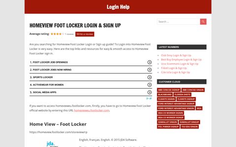 Homeview Foot Locker Login & sign in guide, easy process to ...