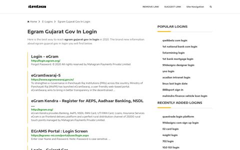 Egram Gujarat Gov In Login ❤️ One Click Access