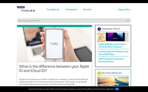 What is the difference between your Apple ID and iCloud ID?