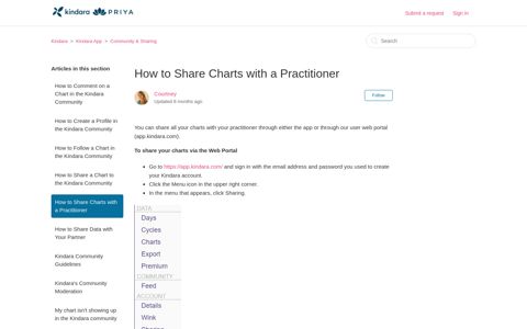 How to Share Charts with a Practitioner – Kindara