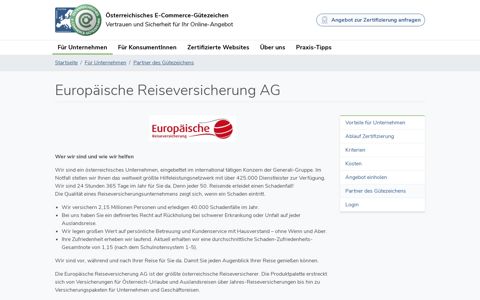 Europäische Reiseversicherung AG - Österreichisches E ...