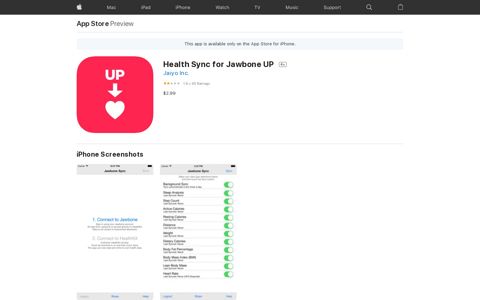 ‎Health Sync for Jawbone UP on the App Store
