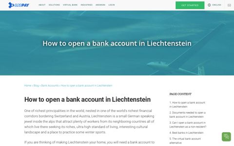 How to open a bank account in Liechtenstein | B2B Pay