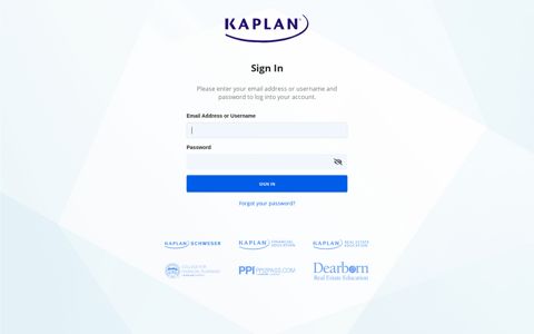 Kaplan | Login