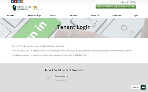Tenant Login - Nicklin Property Management
