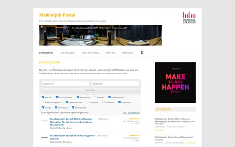Medienjob-Portal | Eine Initiative der Medienstudiengänge der ...