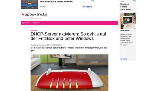 DHCP-Server aktivieren: So geht's auf der FritzBox und unter ...