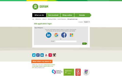 Job application login - Jobs at Oxfam - Oxfam GB