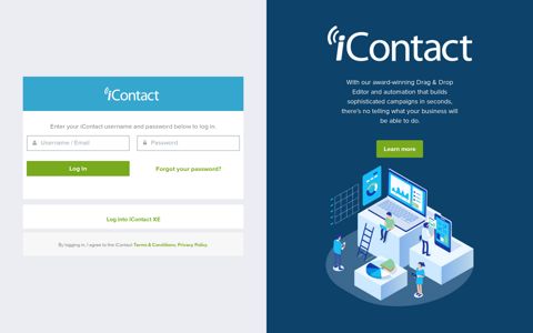 Login to iContact - Start Creating Now | iContact