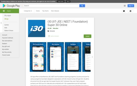 i30 (IIT-JEE | NEET | Foundation) Super 30 Online - Apps on ...