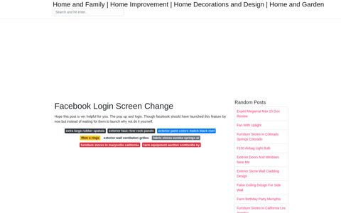 Facebook Login Screen Change