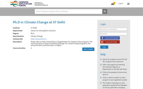 Ph.D in Climate Change at IIT Delhi | International Common ...