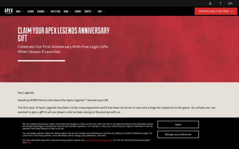 Claim Your Apex Legends Anniversary Gift