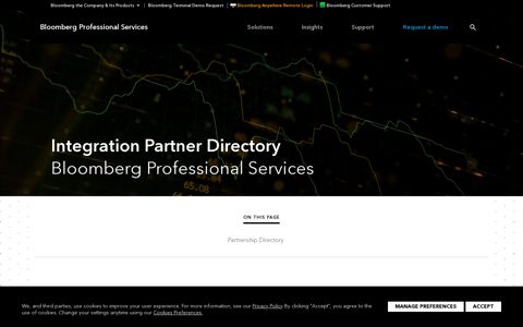 Integration Partner Directory | Bloomberg Professional Services