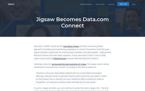 Jigsaw Becomes Data.com Connect - Rebar Business Builders