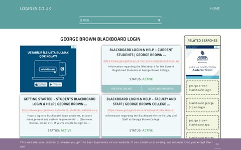 george brown blackboard login - General Information about ...