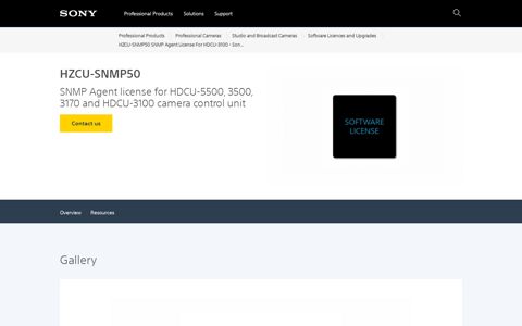 HZCU-SNMP50 SNMP Agent License For HDCU-3100 - Sony ...