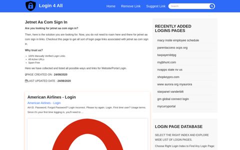 jetnet aa com sign in - Official Login Page [100% Verified] - Login 4 All