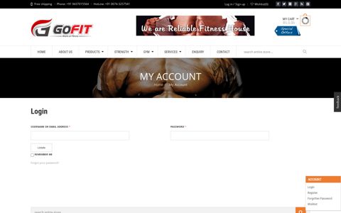 My Account - Gofit