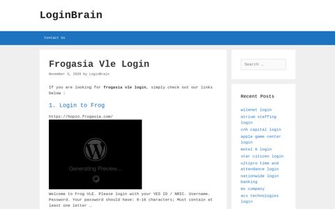 Frogasia Vle - Login To Frog - LoginBrain