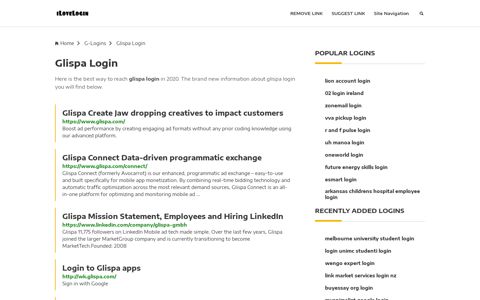 Glispa Login ❤️ One Click Access - iLoveLogin