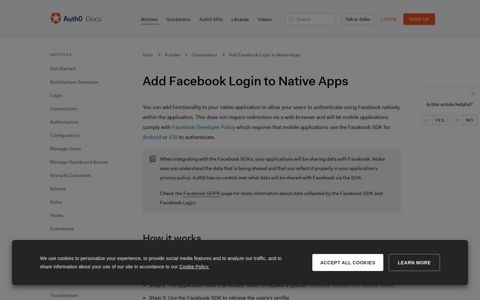 Add Facebook Login to Native Apps - Auth0