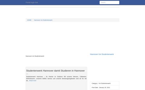 [LOGIN] Hannover Uni Studentenwerk FULL ... - Portal login link